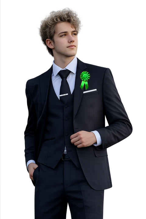 Čierny klasický trojdielny oblek